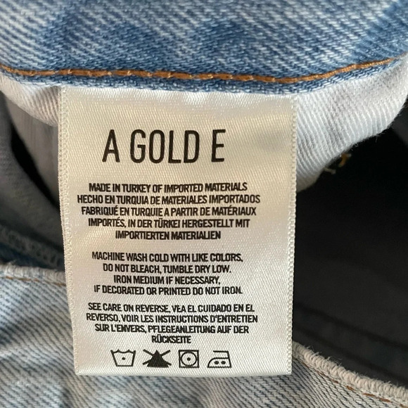 AGOLDE Parker Vintage Loose Fit Cut-Off Shorts in Swapmeet Size 25 - Picture 6 of 9